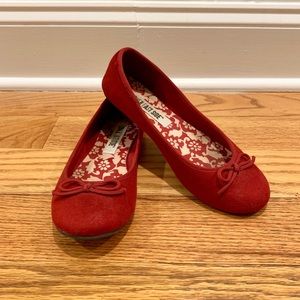 Red Ballet Flat Shoes
